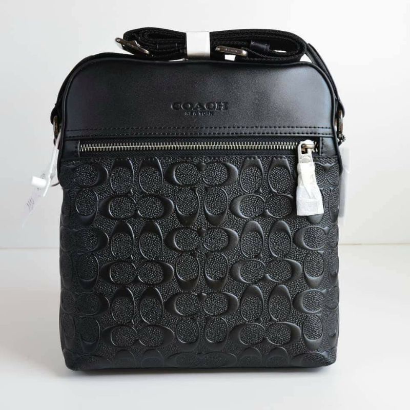 COACH HOUSTON FLIGHT BAG IN SIGNATURE LEATHER (COACH F73338) | Shopee ...