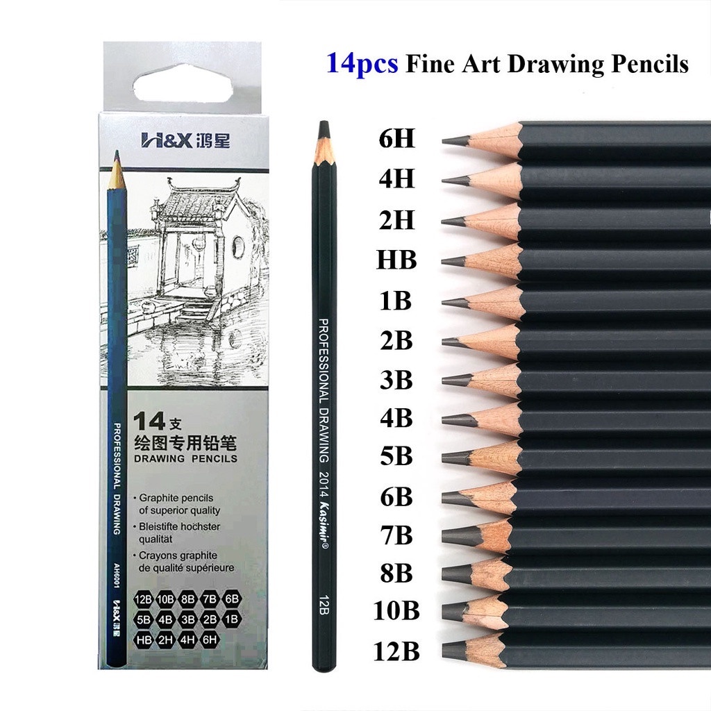 Professional Drawing Pencil Set For Student Artist Sketching Pencil 2B ...