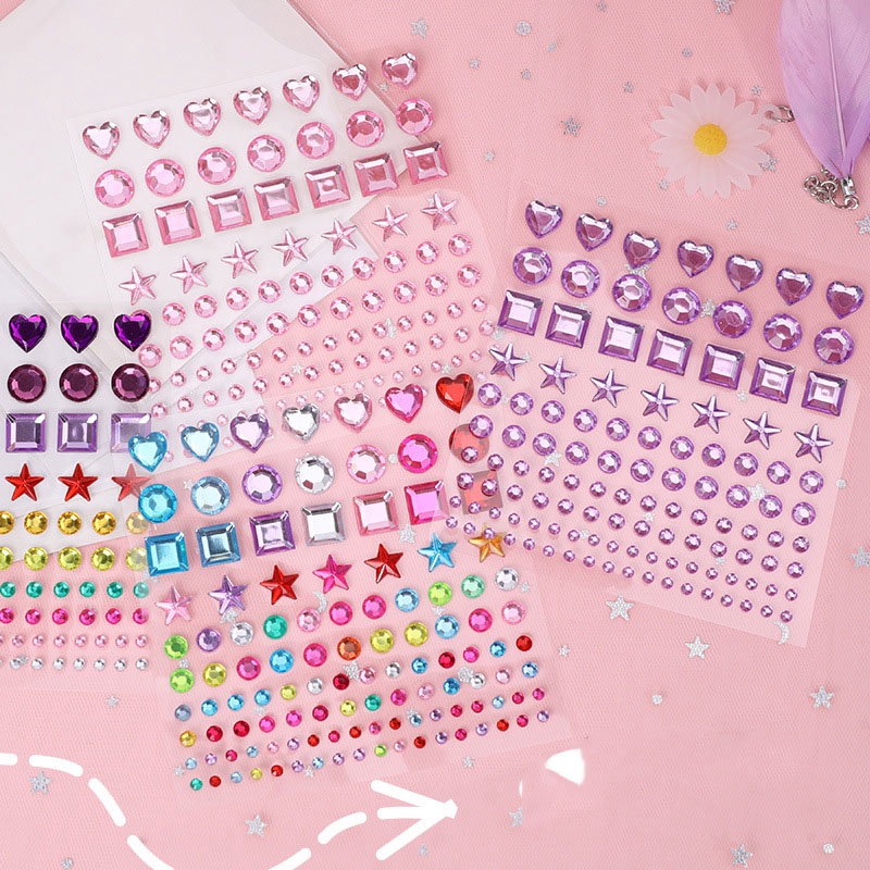 Shiny Crystal Diamond Stickers Cute DIY Mobile Phone Album Decoration ...