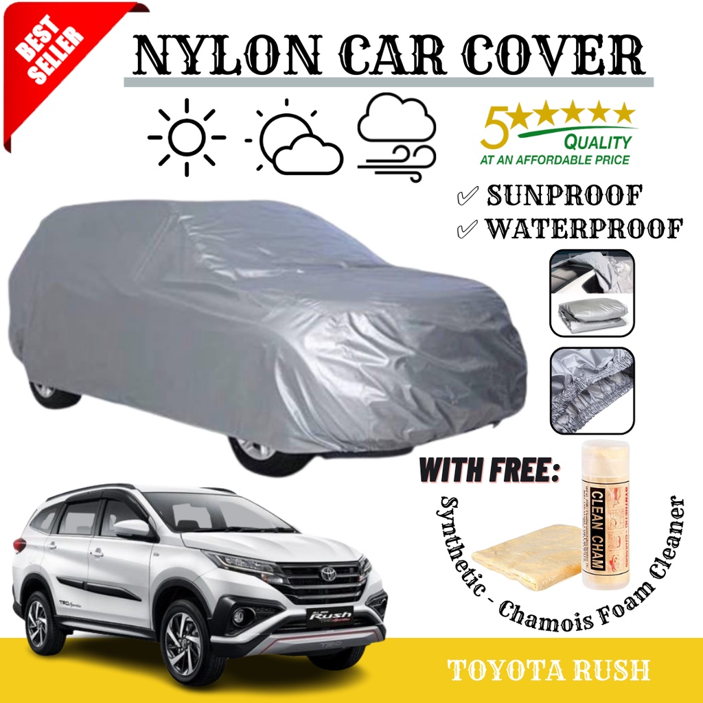 TOYOTA RUSH CAR COVER NYLON | WATERPROOF | HIGH QUALITY | WITH FREE ...