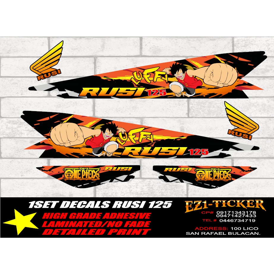 RUSI 125 LUFFY DESIGN # 2 | Shopee Philippines