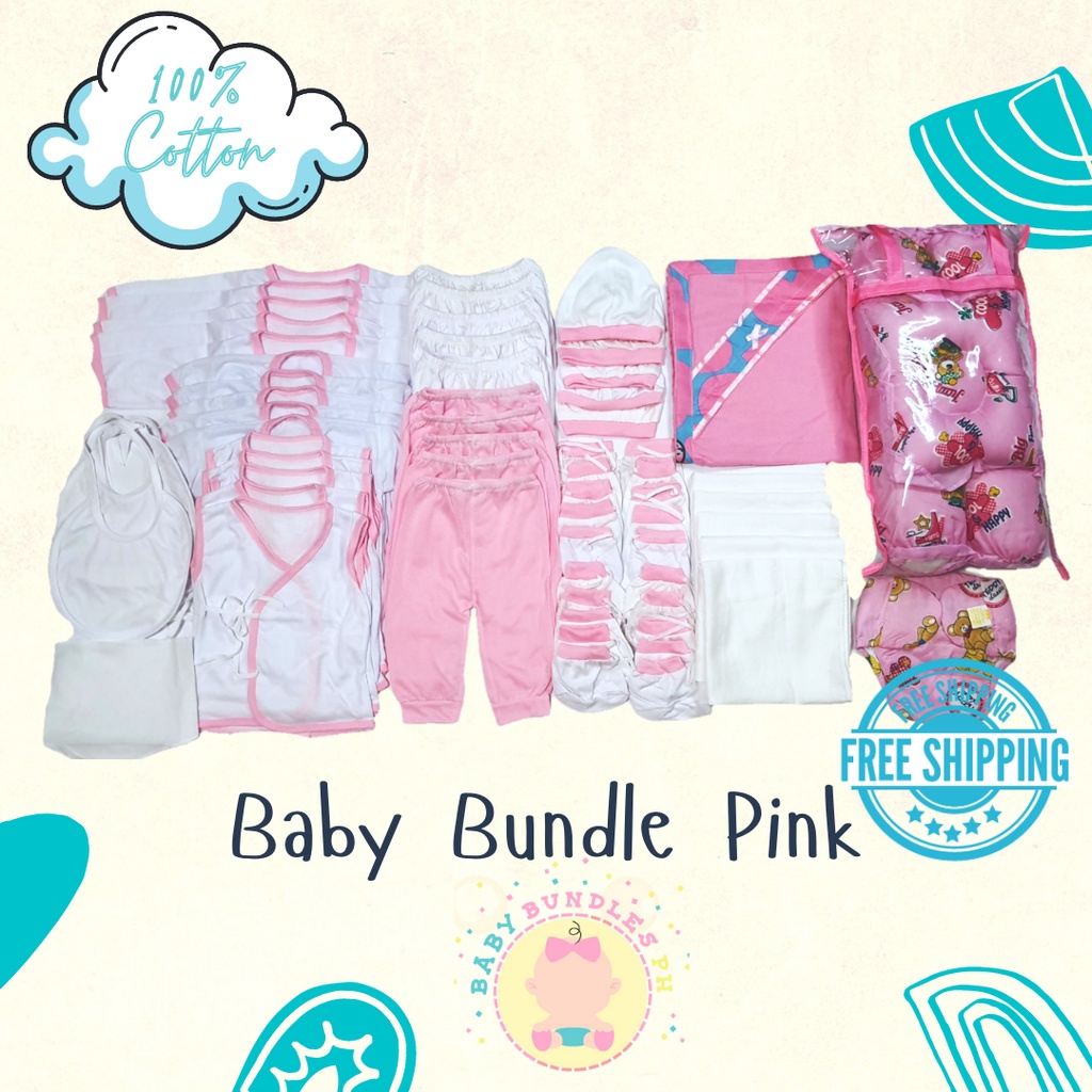 FREE SHIPPING Cotton Newborn Baby Clothes Set Baby Girl Pink