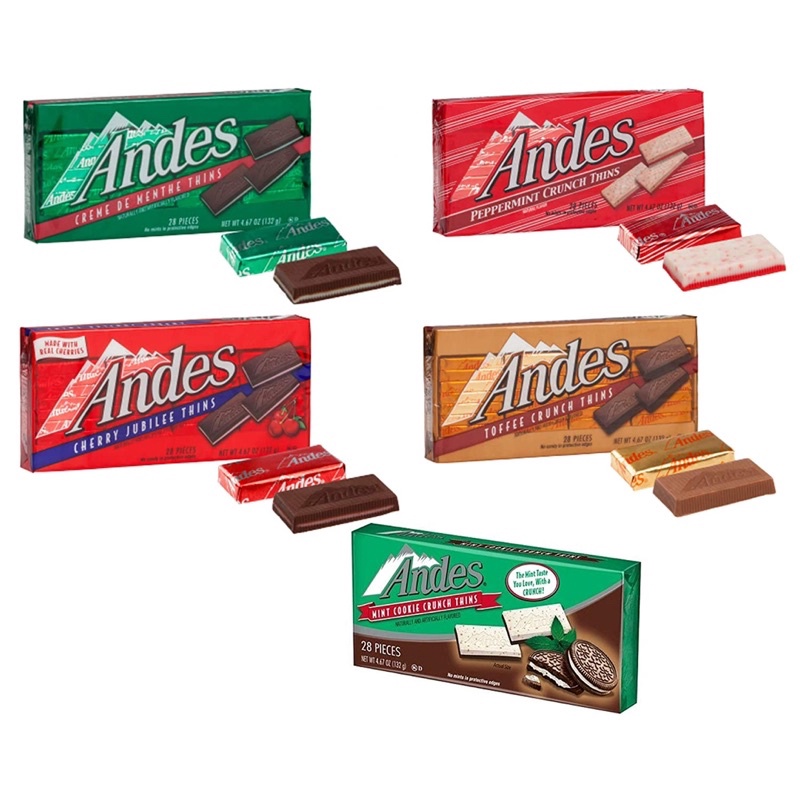 Andes Mint Thins Assorted Flavor 132g (28 pieces) | Shopee Philippines