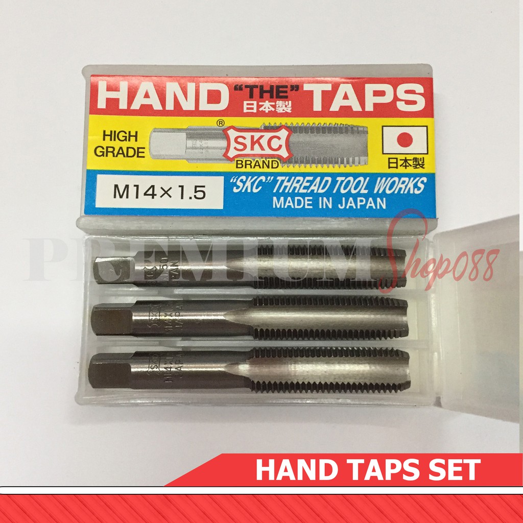 SKC Hand Tap M14 x 1.0 1.25 1.5 1.75 2.0 Set Japan 14mm x 1.0P