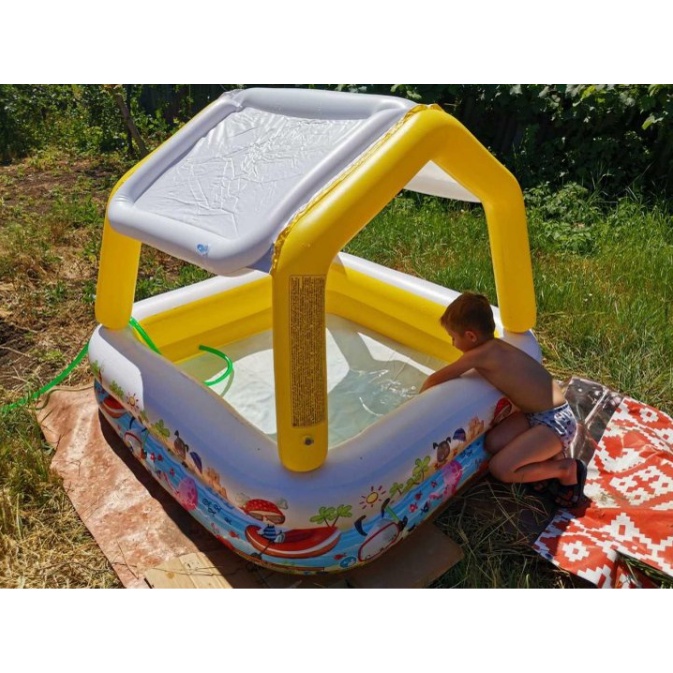 Intex 57470 Theme Sea Aquarium Baby Children Sun Shade Inflatable ...