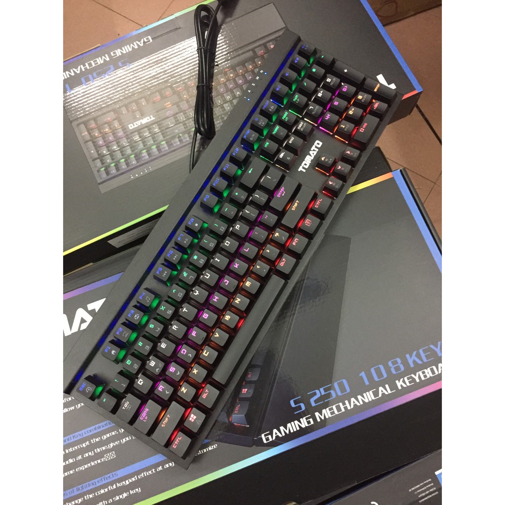 TOMATO S250 Gaming Genuine Mechanical Keyboard | Shopee Philippines