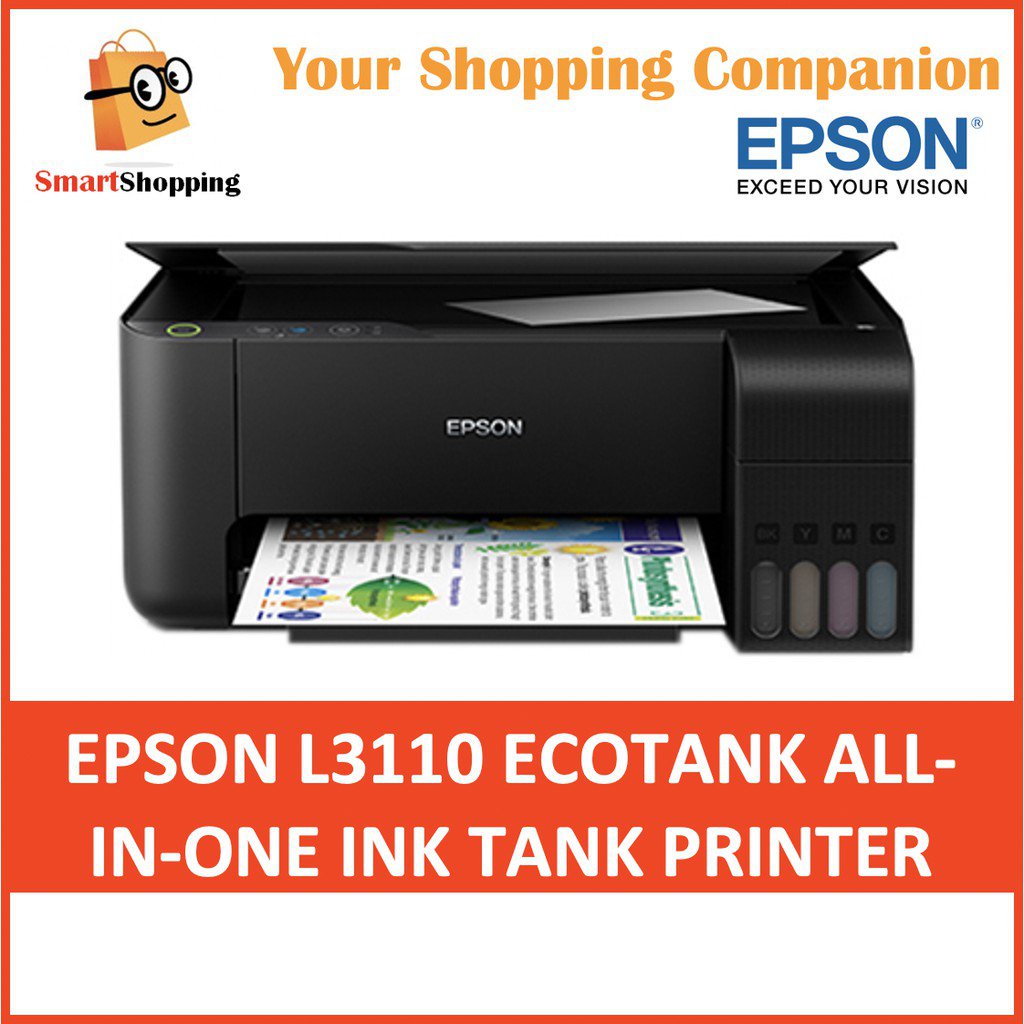 GNIQ Epson L3210 L3110 EcoTank All-in-One Ink Tank Printer USB Wired ...