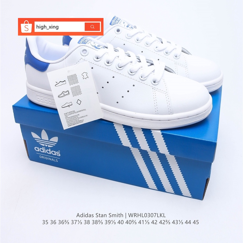 100 Original Adidas Stan Smith BB6328 White Blue Casual Sport