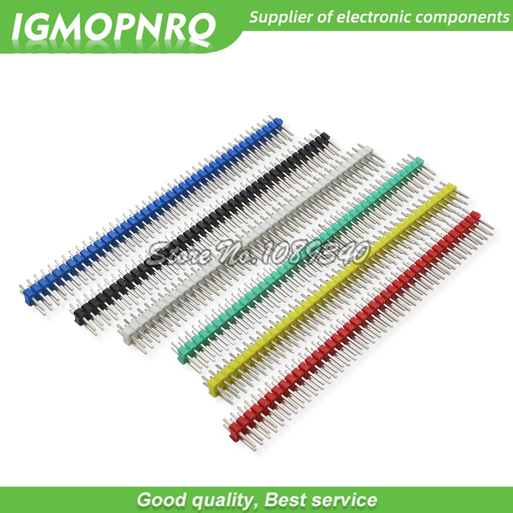 10PCS 2.54MM 40Pin 1x40P 2x40P Male Pin Header Strip Single Row Male