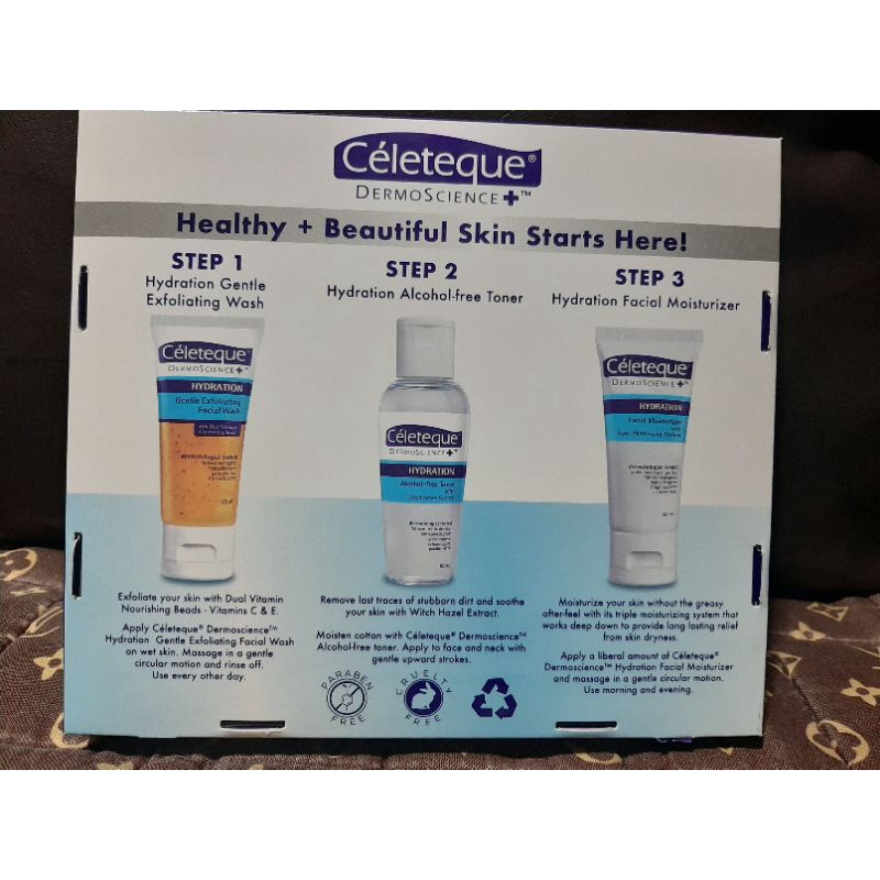 Celeteque 3 Step Hydrated Skin Kit Shopee Philippines