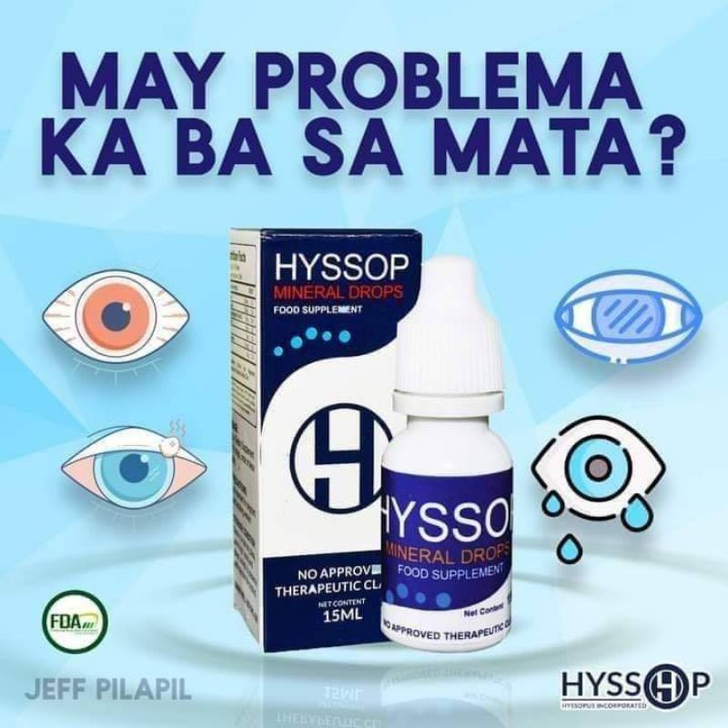 Hyssop Mineral Eye Drops 15ml Shopee Philippines