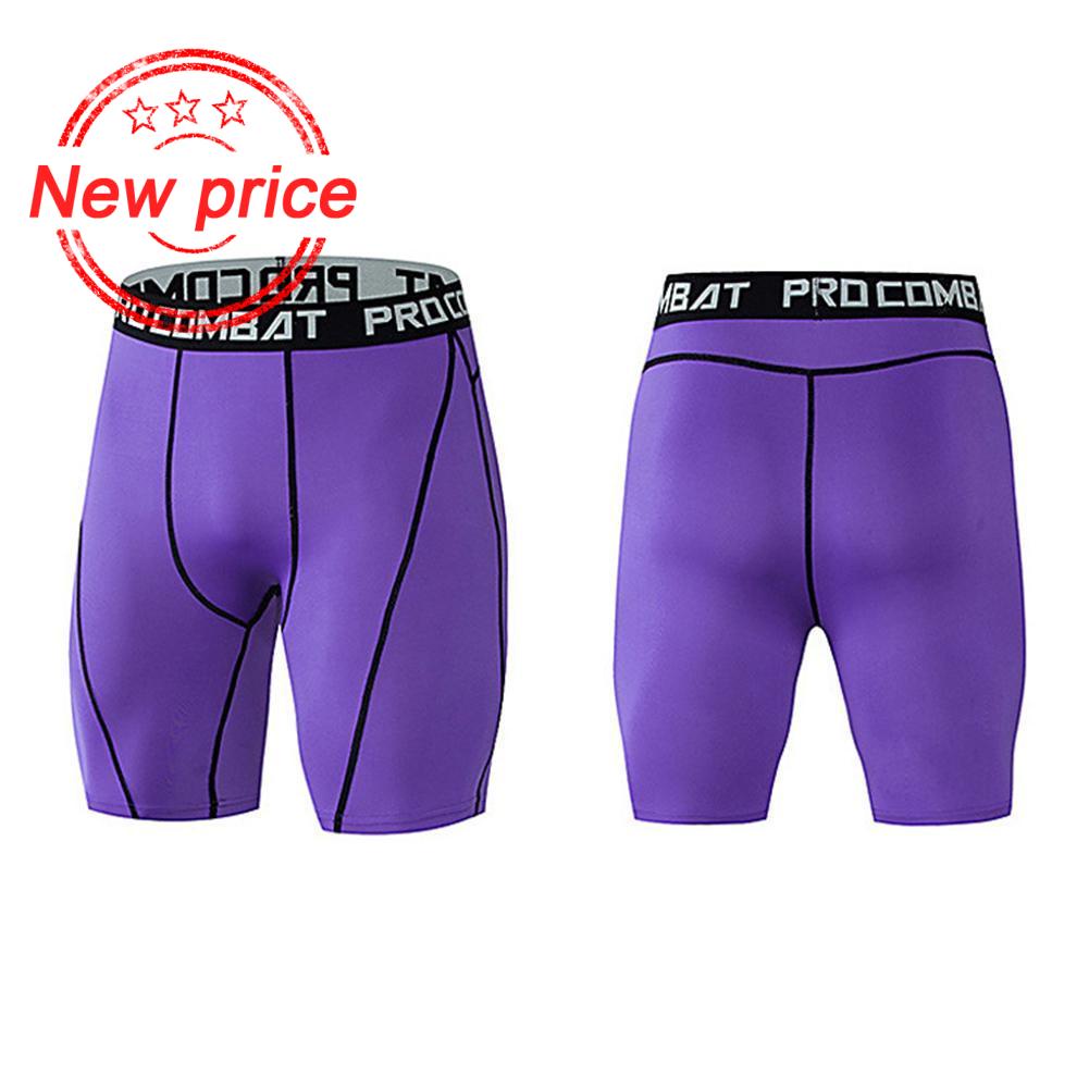 Mens purple hot sale compression shorts