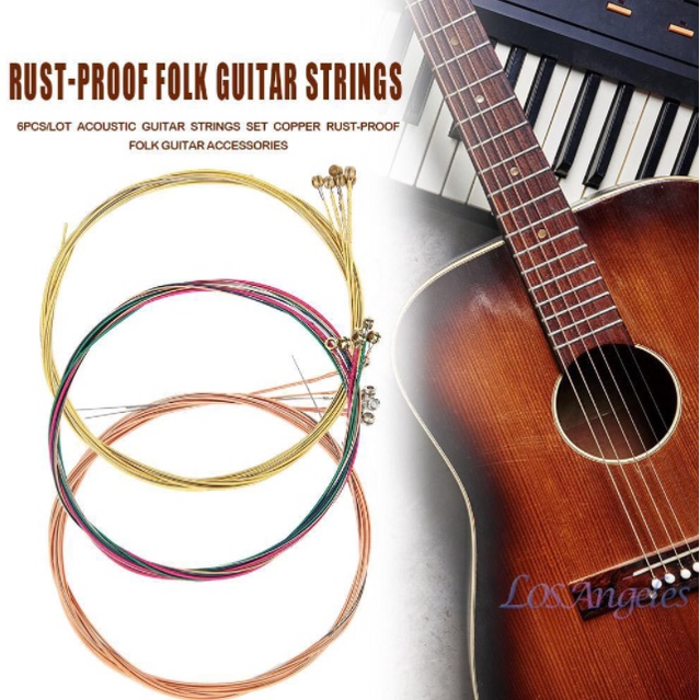 6 PCS Acoustic Guitar Strings Set Phosphor Bronze Steel Strings