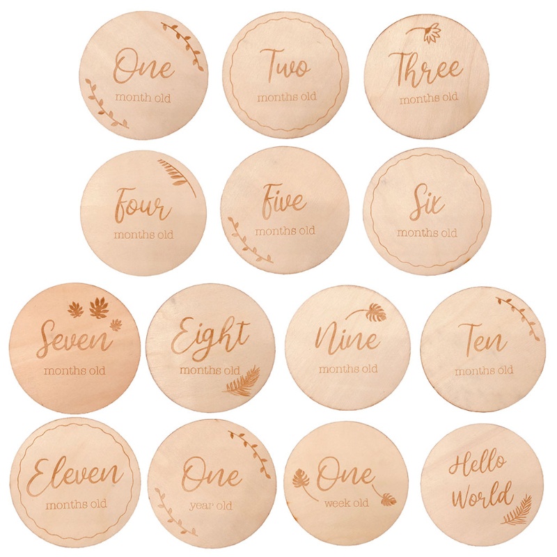 Baby Milestone Cards Newborn Baby Birth Monthly Growth Recording Cards ...