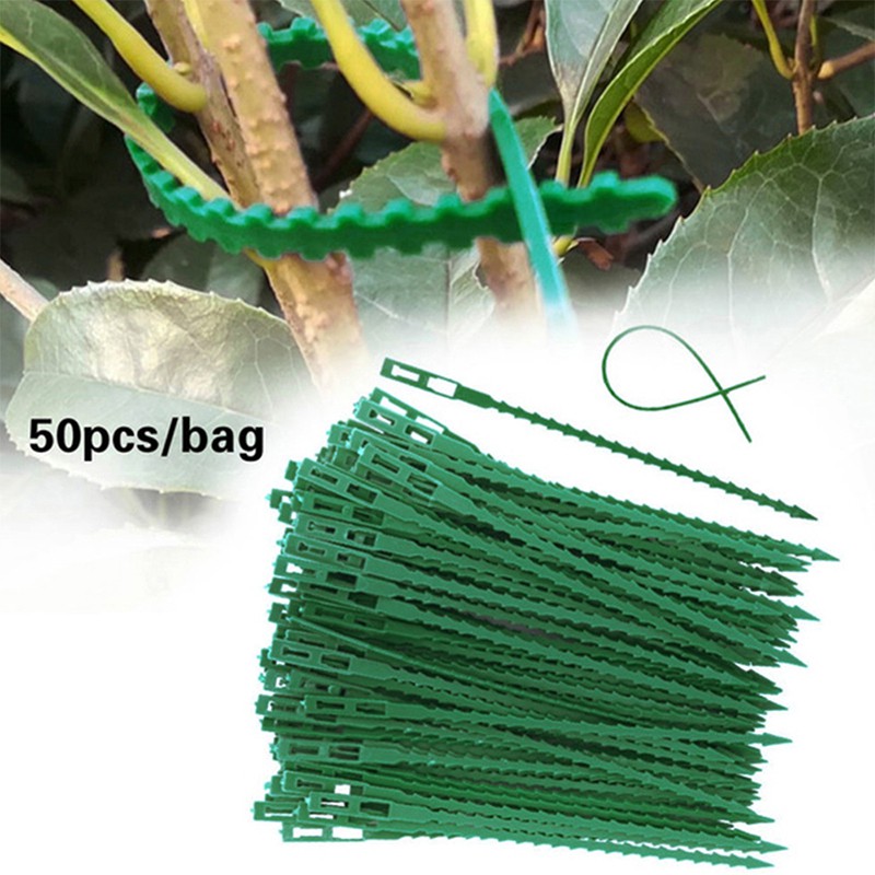 50pcs/set Garden Lashing Zip Tie Plant Support Garden Cable Ties Shrubs ...