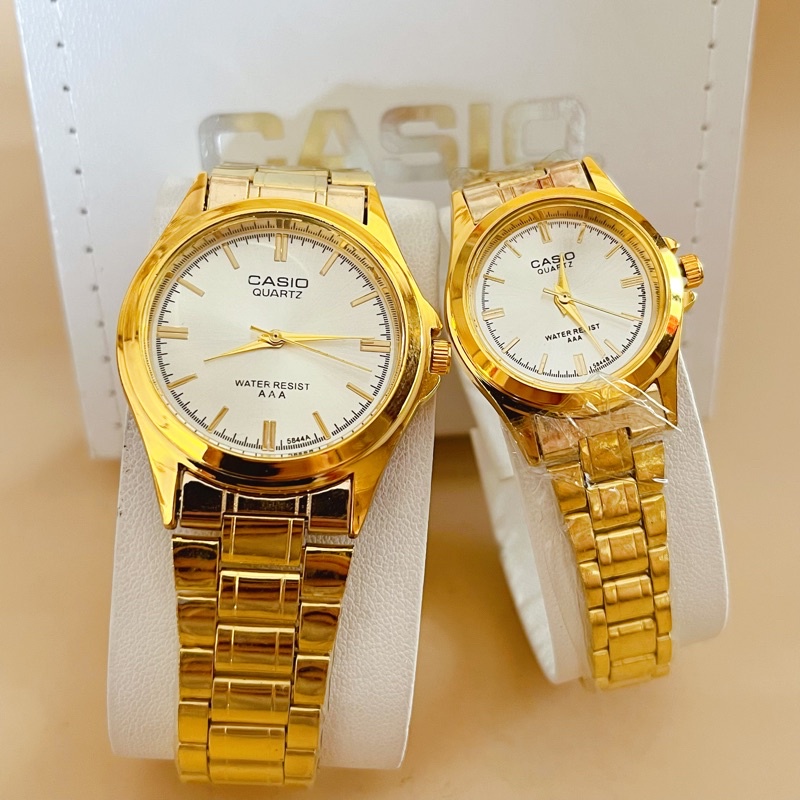 Sweet JnJ Casio Buy 1 take 1 Couple Watch 18K Gold Watch for Women and Men Wedding Watch