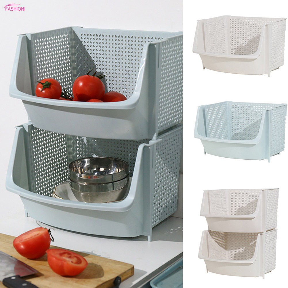 Kitchen Storage Basket Plastic Multi-functional Hollow Design ...