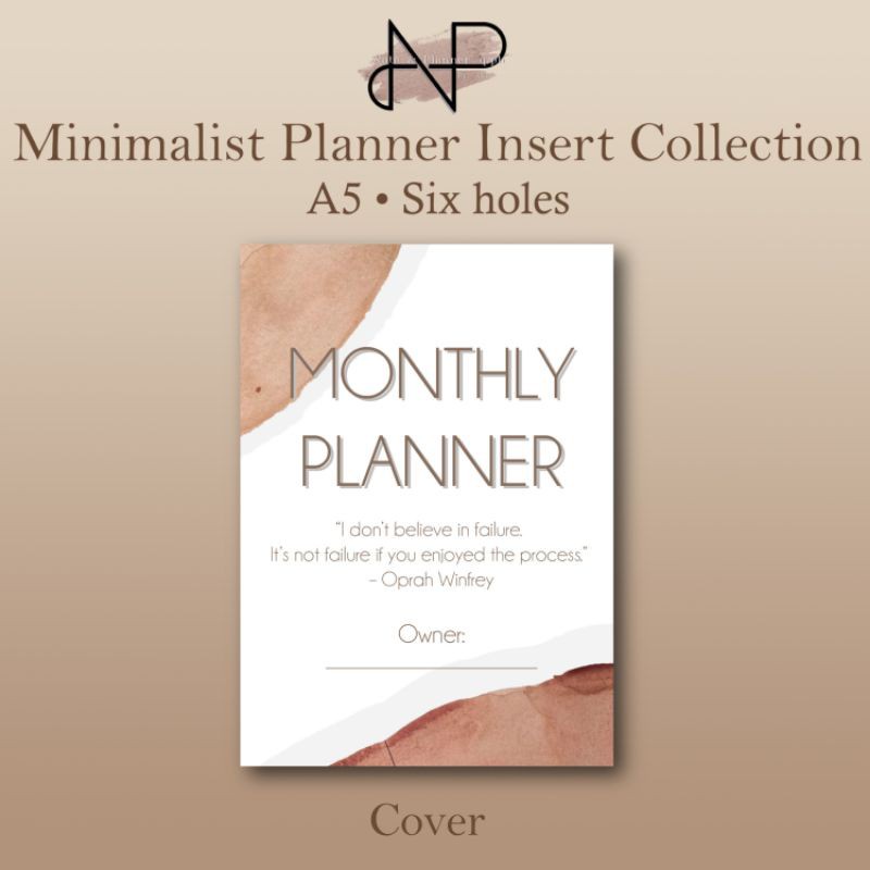 A5 Planner Insert / Fillers Minimalist Shopee Philippines