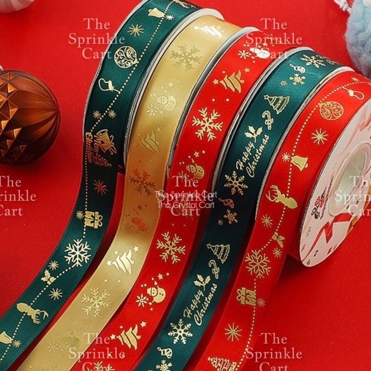 Christmas Ribbon Holidays Satin Ribbon Gift Christmas Happy Birthday ...