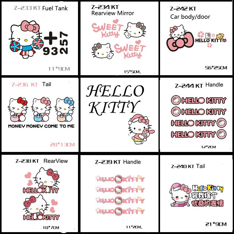 Hello Kitty Car Sticker Car Decals Car Styling Body Door Handle ...