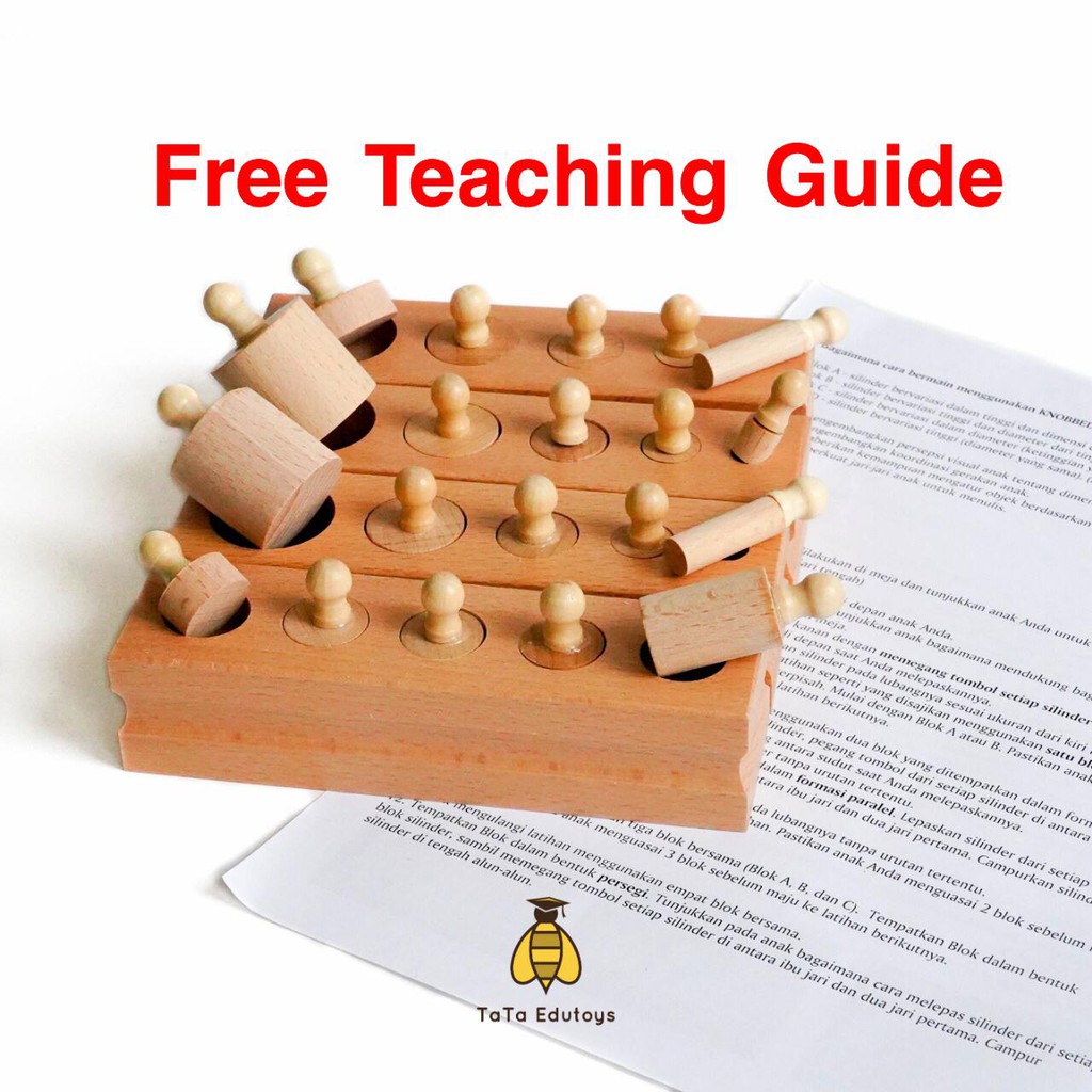 Montessori Knobbed Cylinder Socket | Tata Edutoys | Shopee Philippines
