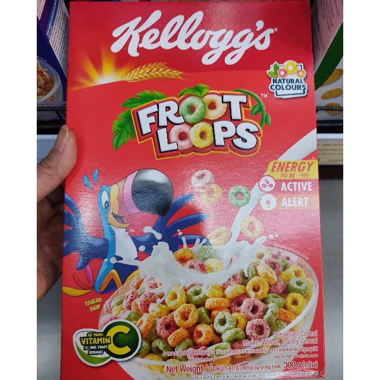 Nutritious Cereals Kelloggs Froot Loops Breakfast 300g Shopee