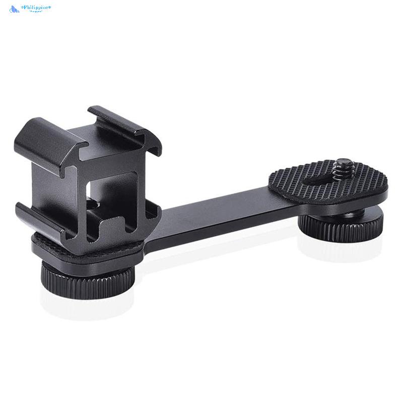 Triple Cold Shoe Mount Universal Extension Bracket Holder Adapter for ...