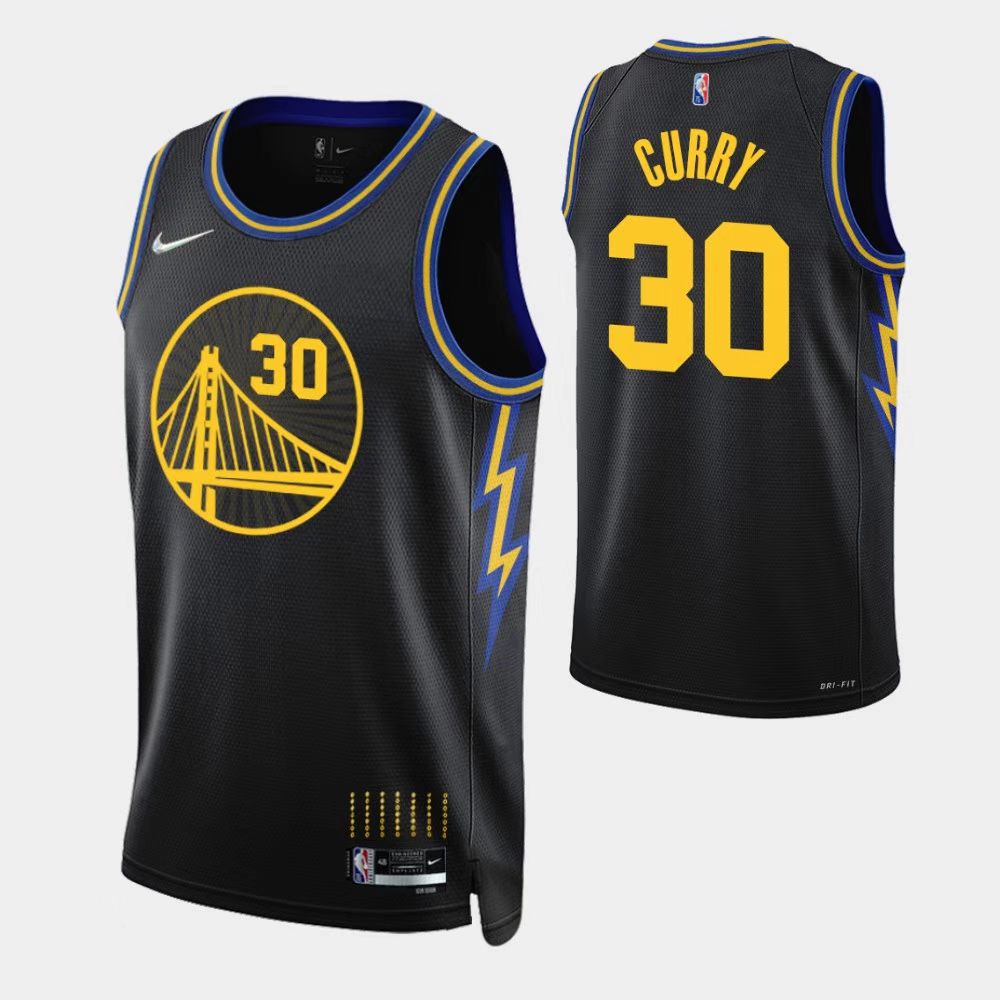 Nike Men's Golden State Warriors Stephen Curry #30 Blue Dri-Fit Swingman Jersey, XXL