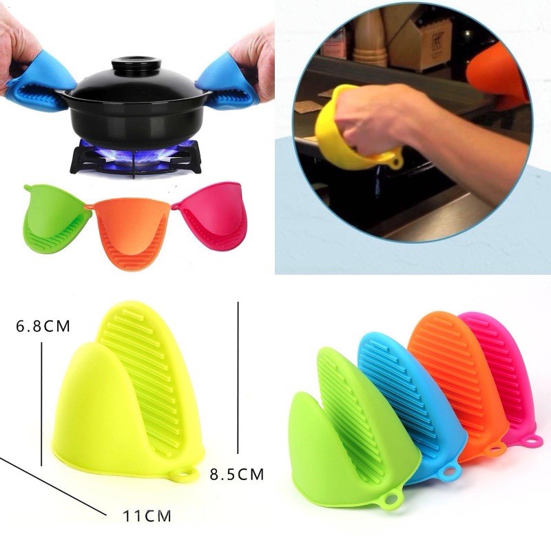 1PC Food Grade Silicone Mini Oven Mitts Heat Resistant Pinch Mitt Glov –  cooktimeshop
