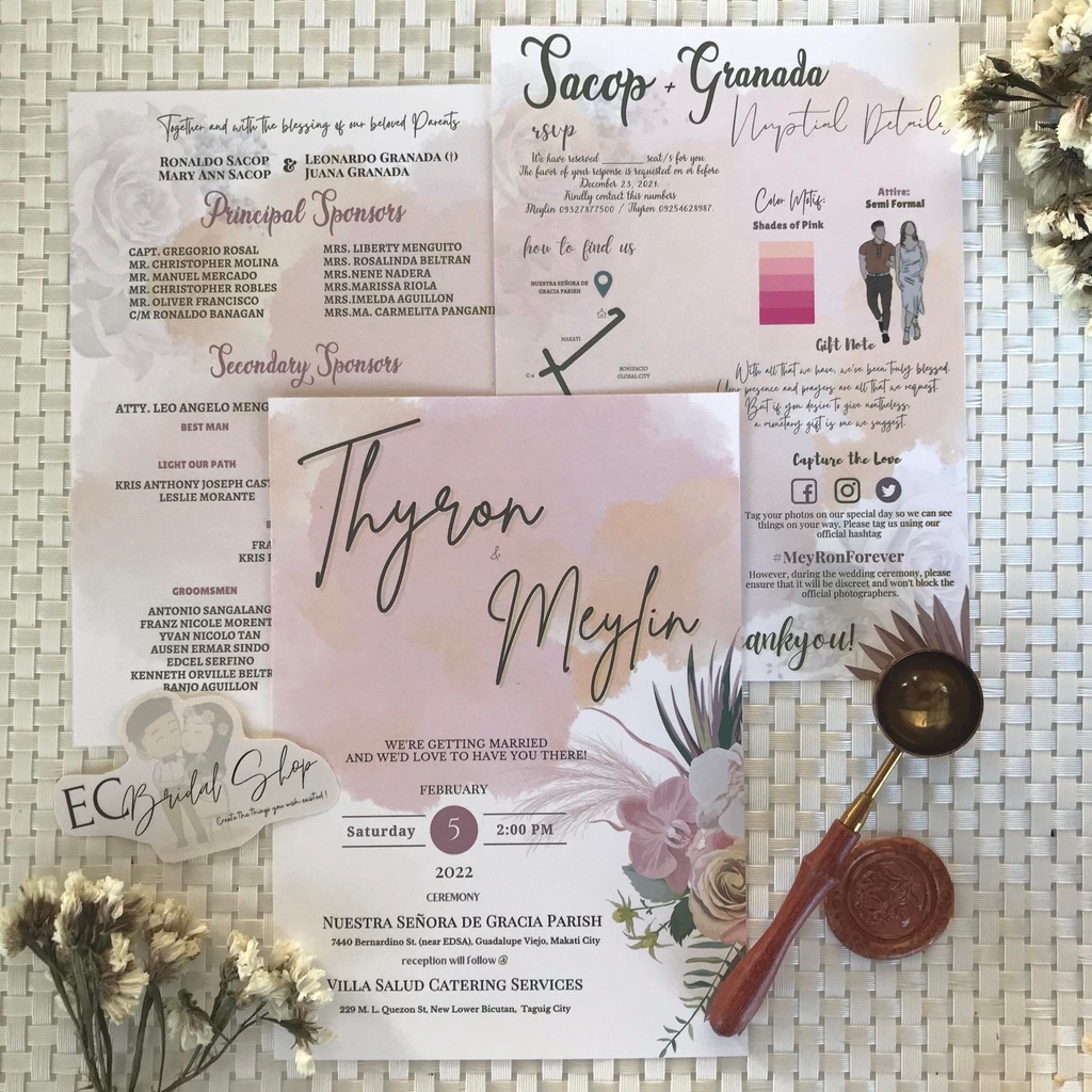 Wedding Invitations Layout Shopee Philippines