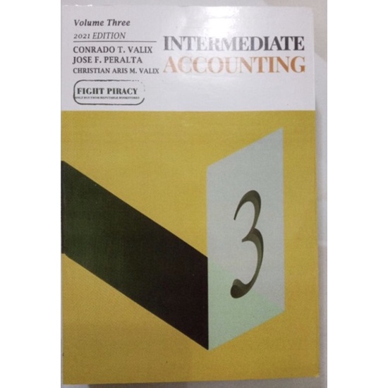 Intermediate Accounting Vol 3 2021 Edition By Valix | Shopee Philippines