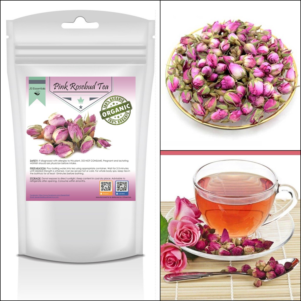 JS ESSENTIALS Pink Rosebud Tea Dried Rose Bud Flower Tea | Shopee ...