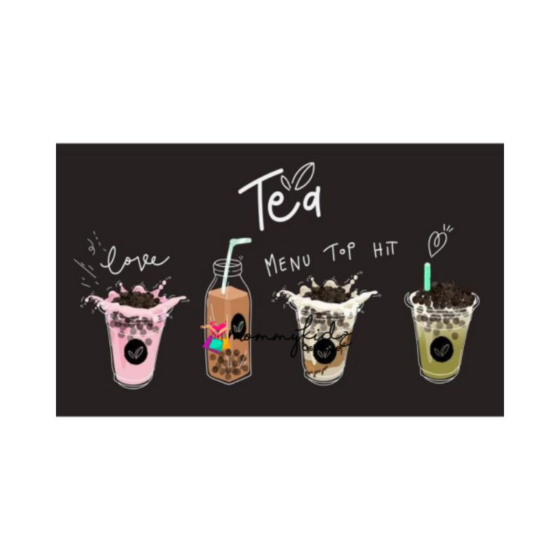 Milk Tea Theme Wall Decor Batch 2 Designs A4 SIZE LAMINATED | Shopee ...