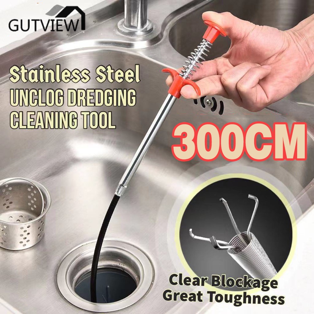 Sewer Cleaning Brush Home Pipe Cleaner Bendable Sink Tub Toilet Dredge ...