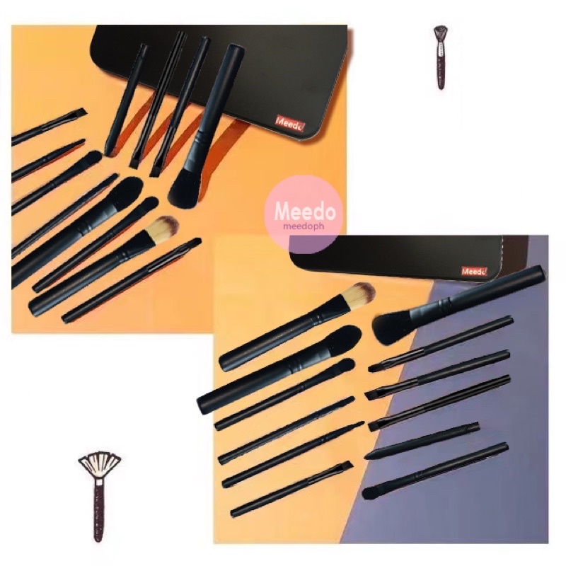 12pcs Makeup Brush Professional Powder facial Brushes Set with Case 12