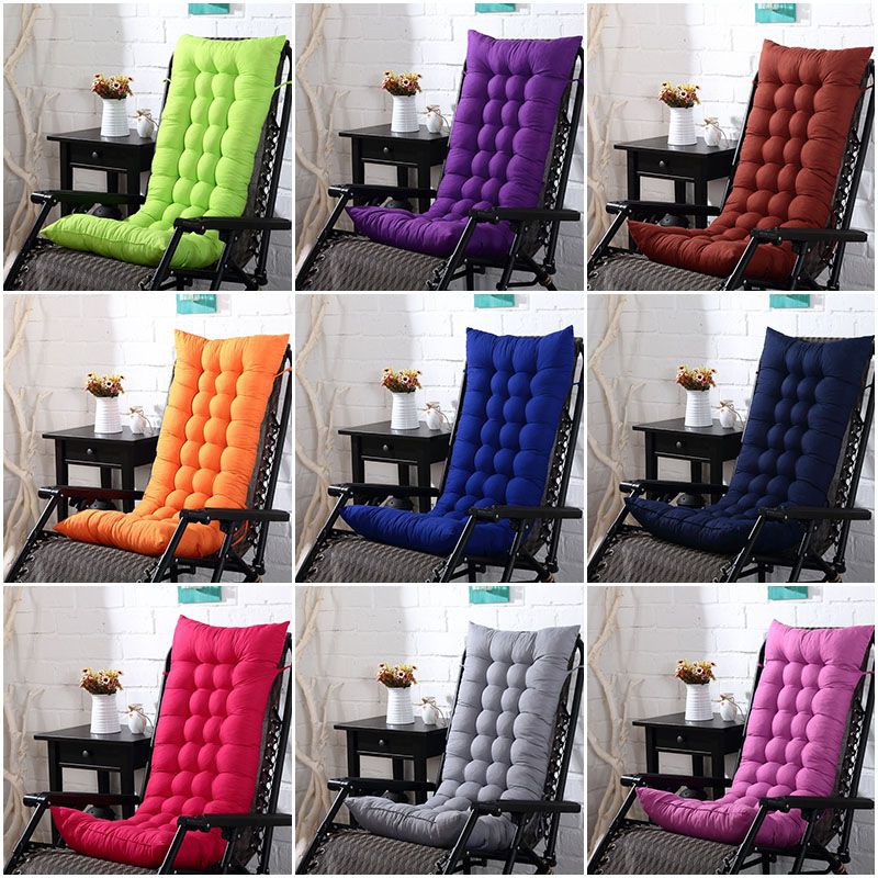 Solid Color Outdoor High Back Chair Cushion Lumbar Seat Cushion Cushion  Soft Seat Cushion High Quality