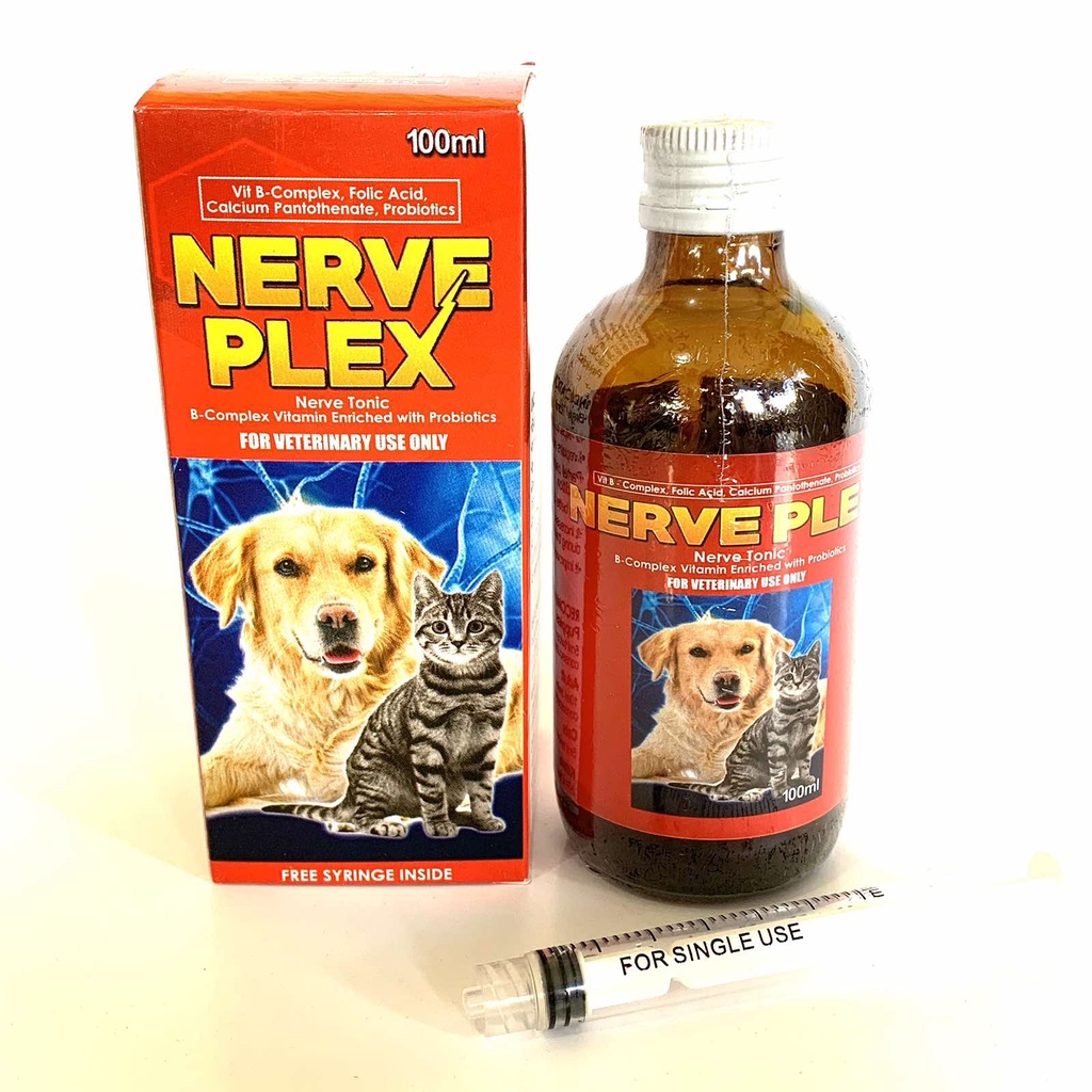 [VET SUPPORT] 1Bottle 100ml NERVE PLEX B-Complex Vitamins Enriched with ...