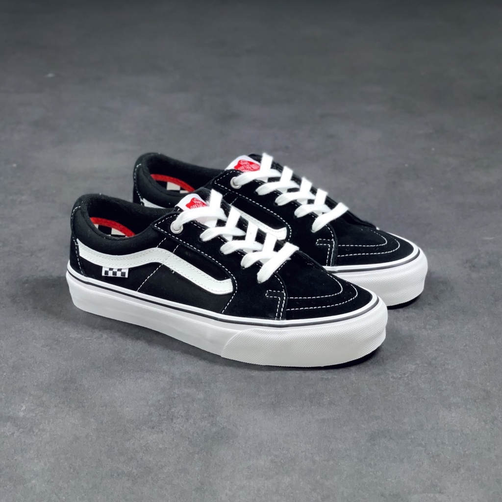 Vans SK8LOW PRO black and white classic side checkerboard lowcut