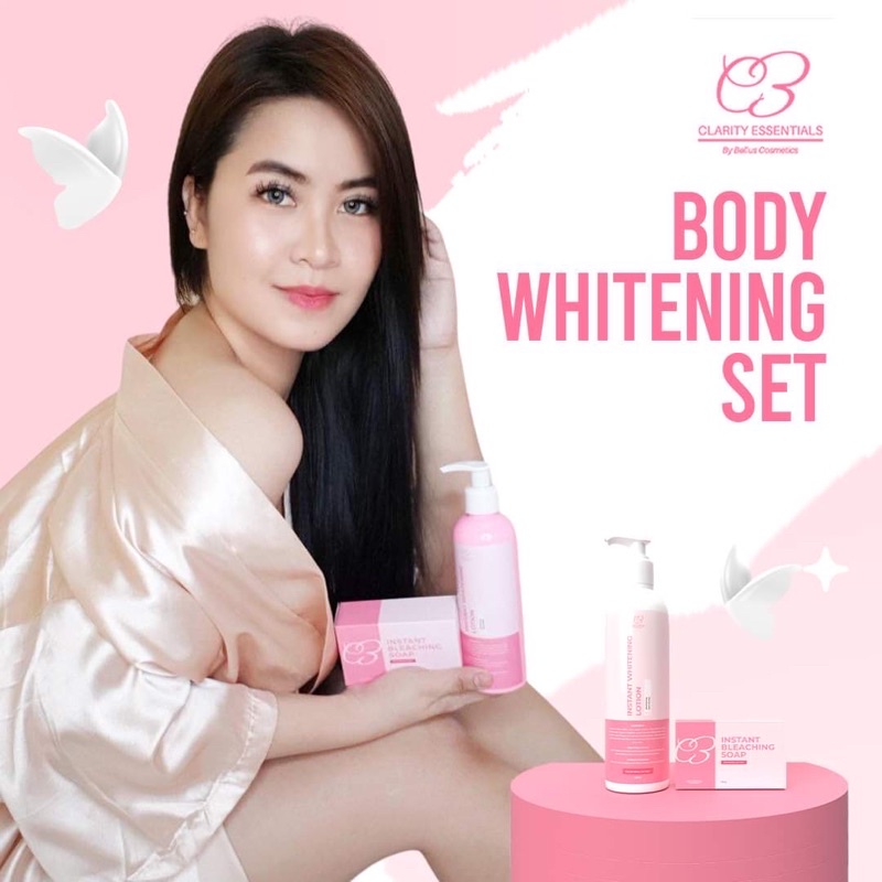 BODY WHITENING SET Instant whitening lotion and Bleaching Soap