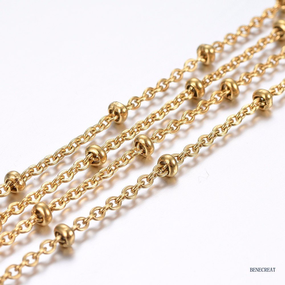 Benecreat 1-5 m 304 Stainless Steel Cable Chains Satellite Chains ...