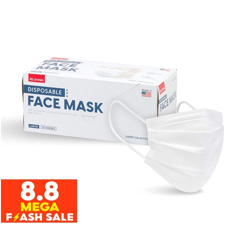 50 PIECES White Disposable Surgical 3ply Face Mask Excellent Quality 3 ...