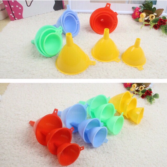COD 3in1 kitchen home used plastic funnel assorted color | Shopee ...