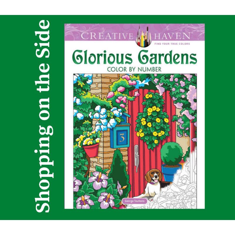 Creative Haven Glorious Gardens Color By Number Adult Coloring Book