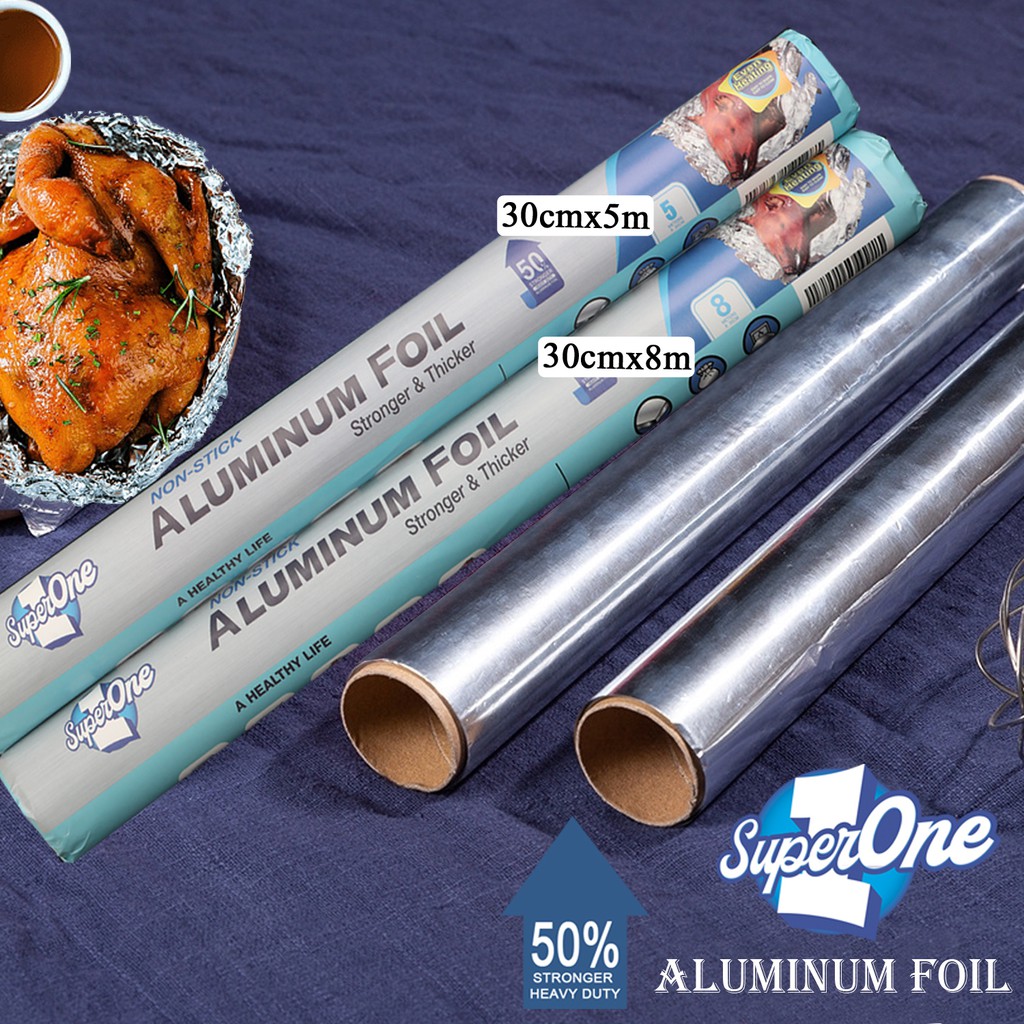 Heavy Duty Nonstick Aluminum Foil Super One stronger & thicker