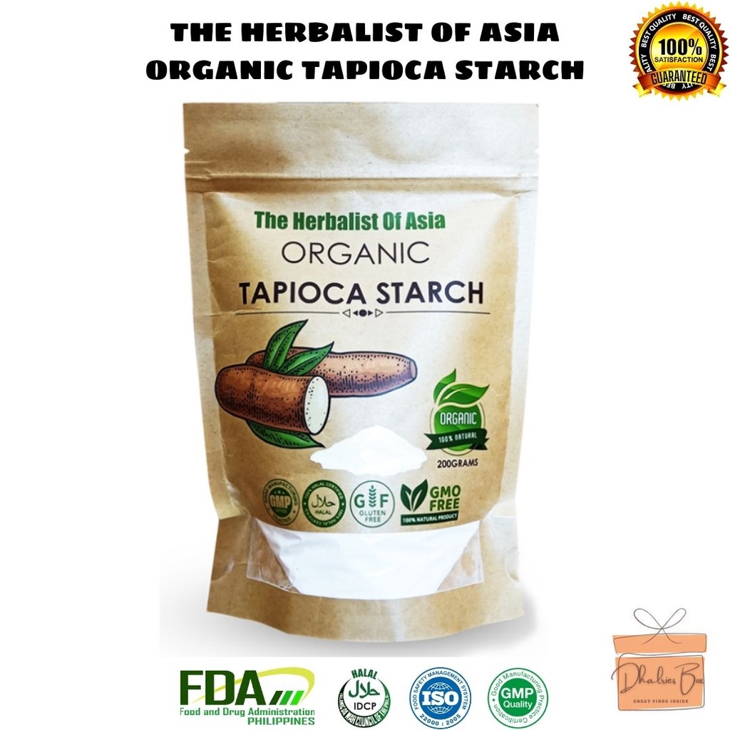 THE HERBALIST OF ASIA Organic Tapioca Starch 200 Grams (FDA Approved