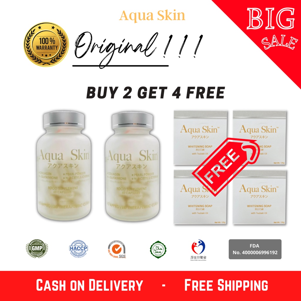 Original 100% AQUA SKIN Glutathione Capsules !!! SAVE P636 !!!!