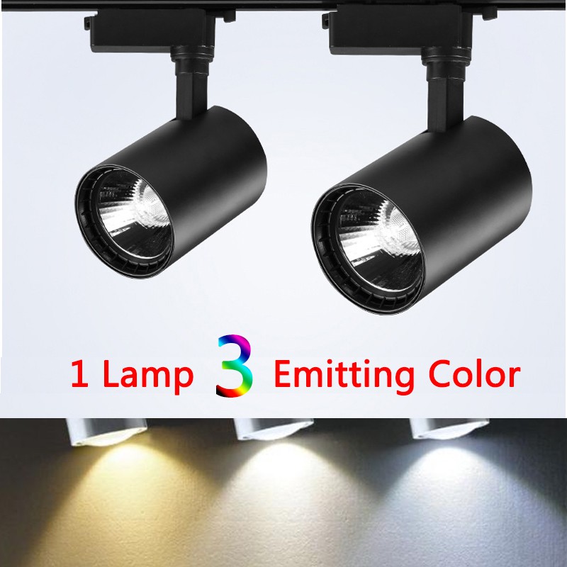 CANMEIJIA 30w 3 Emitting Color Led Track Light Lamp Spotlights Aluminum ...
