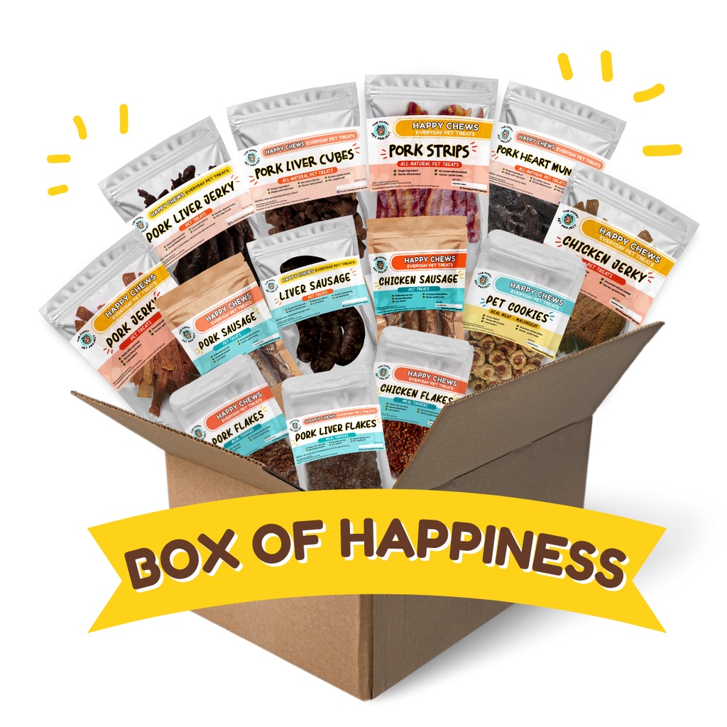Box of Happiness Dog Treats Package Bulk Assorted Flavors (Updated