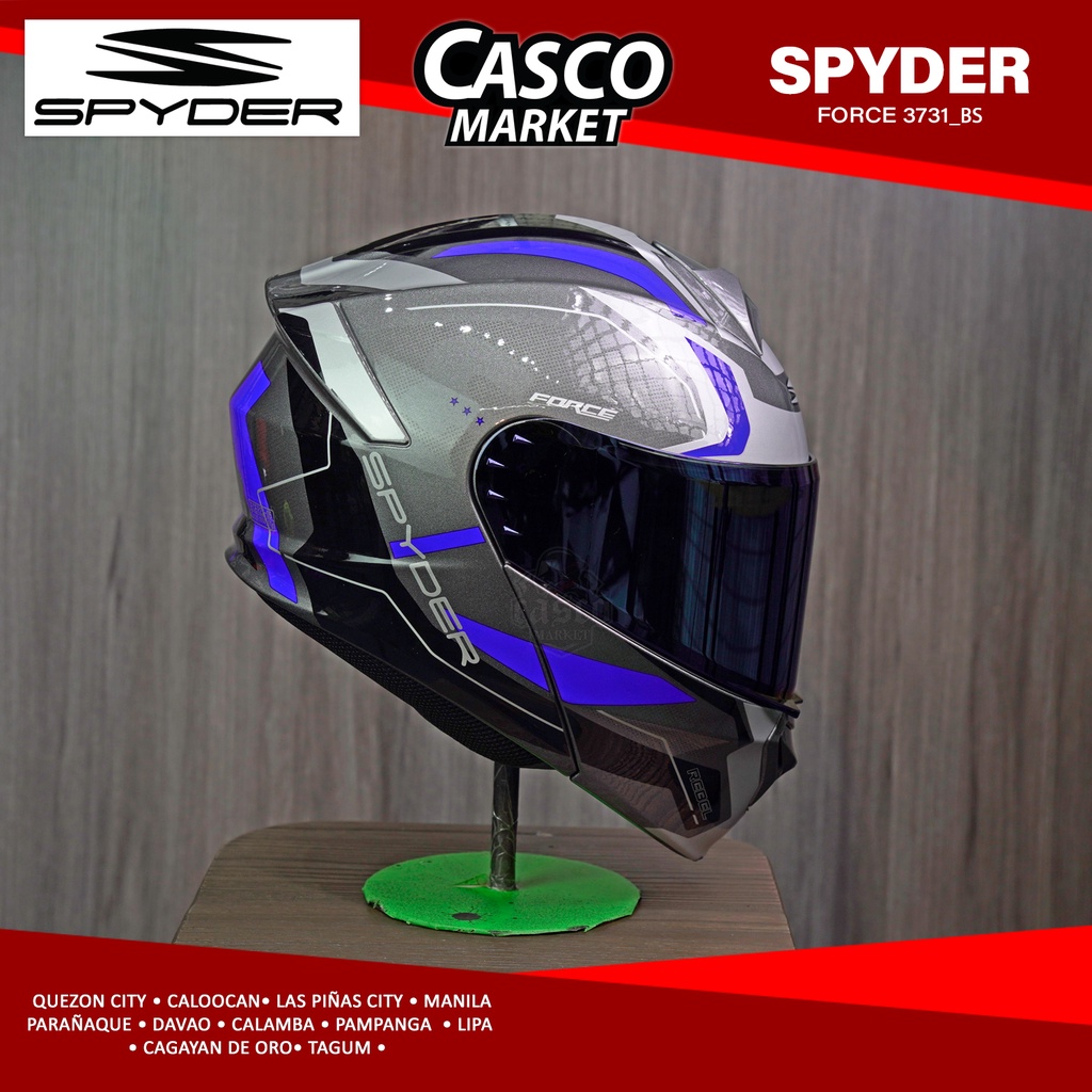 SPYDER FORCE GD MODULAR DUAL VISOR MOTORCYCLE HELMET Shopee