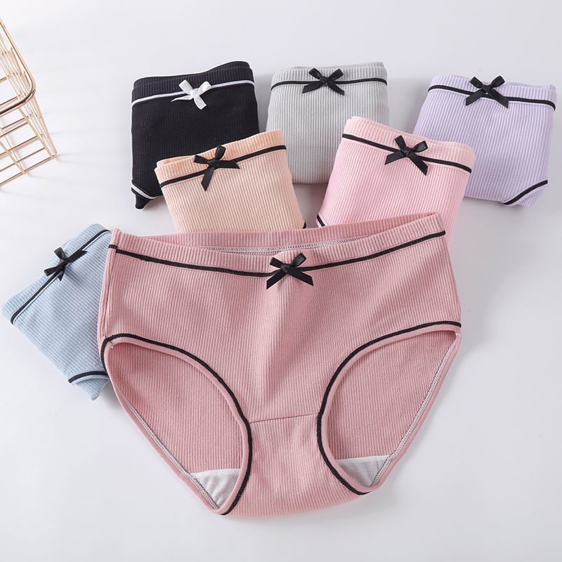 Women seamless panties briefs and bowknot underwear (M-XL) | Shopee ...